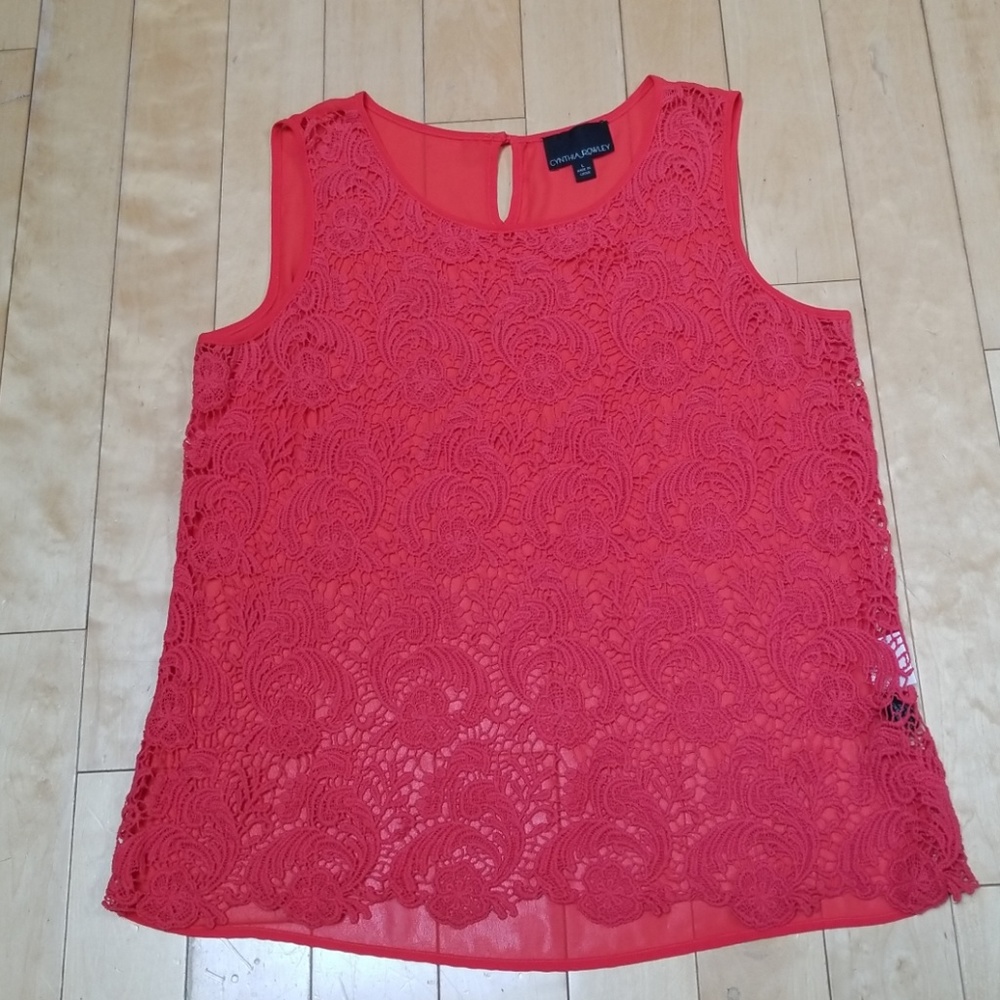 Cynthia Rowley Sleeveless Blouse Size Large